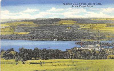 Watkins Glen Harbor Seneca Lake, New York Postcard