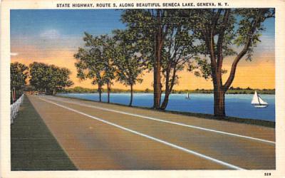 State Highway Seneca Lake, New York Postcard