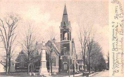 First Congregational Church Sherburne, New York Postcard