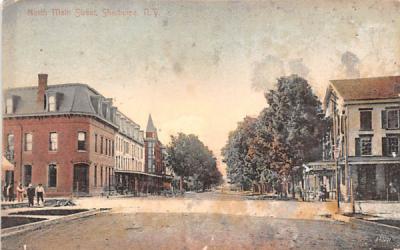 North Main Street Sherburne, New York Postcard