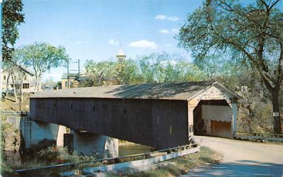 Old Covered Bridge Shushan, New York Postcard