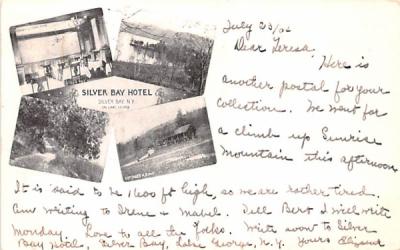 Silver Bay Hotel New York Postcard