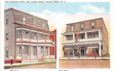 Windsor Hotel & Lunch Room Silver Creek, New York Postcard