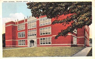High School Silver Creek, New York Postcard