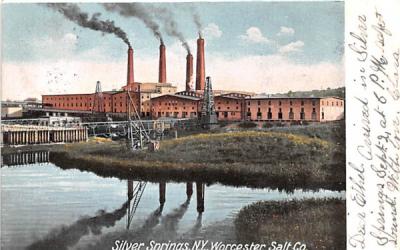 Worcester Salt Factory Silver Springs, New York Postcard