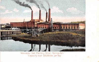 Worcester Salt Factory Silver Springs, New York Postcard