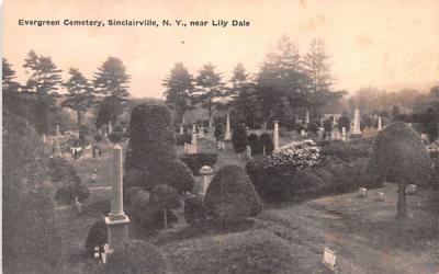 Evergreen Cemetery Sinclairville, New York Postcard