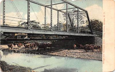 Bridge over Kishaqua Creek Sonyea, New York Postcard