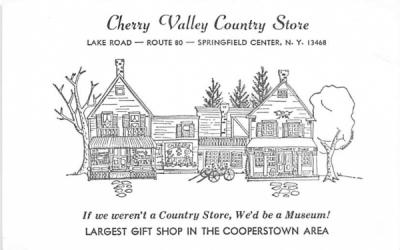 Cherry Valley Country Store Springfield Centre, New York Postcard