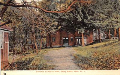 Entrance at Foot of Glen Stony Brook Glen, New York Postcard
