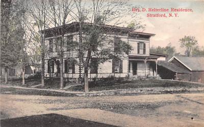 MRs D Helterline Residence Stratford, New York Postcard