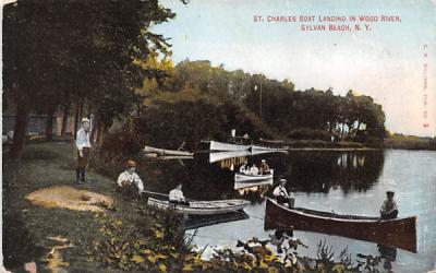 St Charles Boat Landing Sylvan Beach, New York Postcard