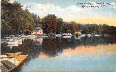 Boat Livery Sylvan Beach, New York Postcard