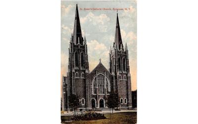 St Peter's Catholic Church Syracuse, New York Postcard