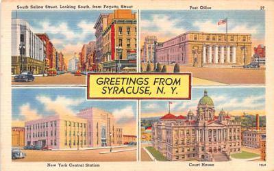 Greetings From Syracuse, New York Postcard