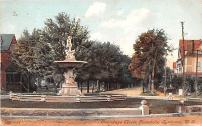 Onondaga Circle Fountain Syracuse, New York Postcard