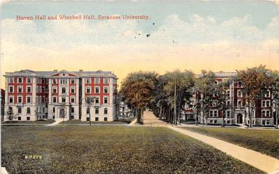 Haven Hall & Winchell Hall Syracuse, New York Postcard
