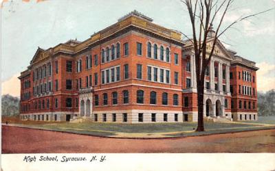 High School Syracuse, New York Postcard