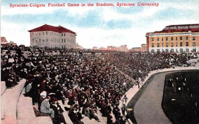 Syracuse Colgate Football Game in the Stadium New York Postcard