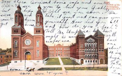 Church of the Assumption Syracuse, New York Postcard