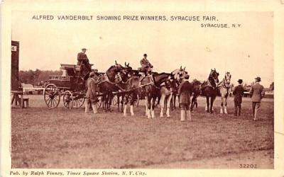 Alfred Vanderbilt, Prize Winners Syracuse, New York Postcard