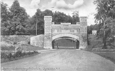 Oakewood Cemetery Entrance Syracuse, New York Postcard
