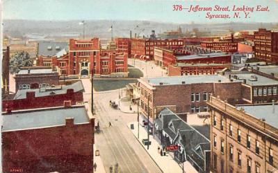 Jefferson Street Syracuse, New York Postcard