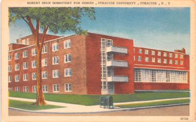 Robert Shaw Dormitory for Women Syracuse, New York Postcard