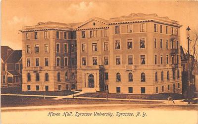 Haven Hall Syracuse, New York Postcard