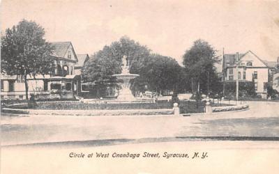 Circle at West Onondaga Street Syracuse, New York Postcard
