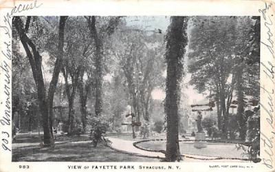 Fayette Park Syracuse, New York Postcard