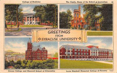 College of Medicine Syracuse, New York Postcard