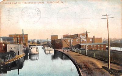 Loading Salt on the Oswego Canal Syracuse, New York Postcard