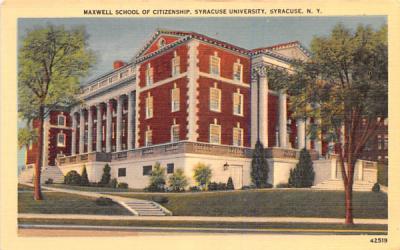 Maxwell School of Citizenship Syracuse, New York Postcard