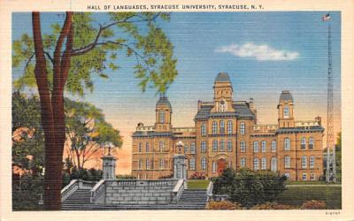 Hall of Languages Syracuse, New York Postcard