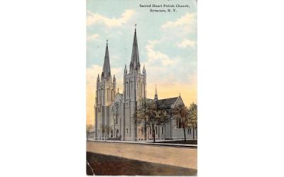 Sacred Heart Polish Church Syracuse, New York Postcard
