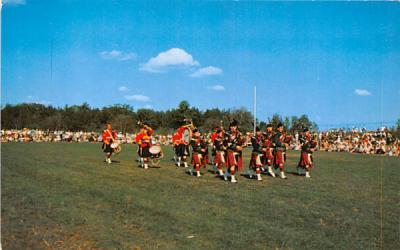 Bagpipers on Review Schenectady, New York Postcard