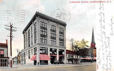 Loraine Block Schenectady, New York Postcard