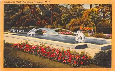 Congress Park Saratoga Springs, New York Postcard