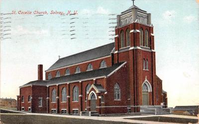 St Cecelia Church Solvay, New York Postcard