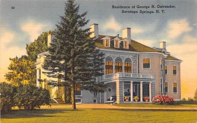 Residence of George N Ostrander Saratoga Springs, New York Postcard