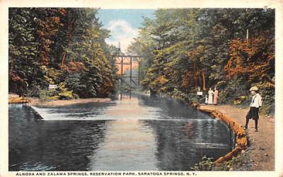 Alnoba & Zalama Springs Saratoga Springs, New York Postcard