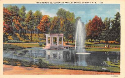 War Memorial Saratoga Springs, New York Postcard