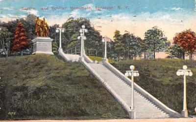 Goethe & Schiller Monument Syracuse, New York Postcard