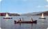 Canoeing on Paradox Lake Severance, New York Postcard