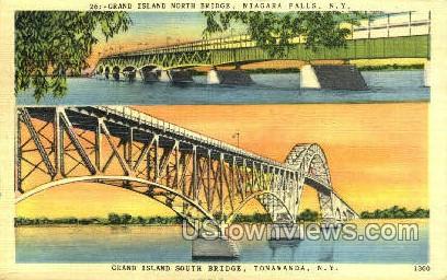 Grand Island South Bridge - Tonawanda, New York NY Postcard