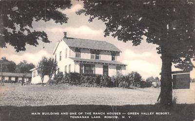 Main Building & One of the Ranch Houses Tennanah, New York Postcard