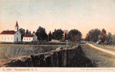 Main Street Thompsonville, New York Postcard