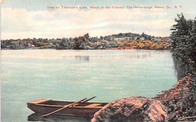 Hotels in the Distance Thompson's Lake, New York Postcard
