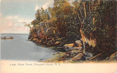 Shore Scene Thousand Islands, New York Postcard